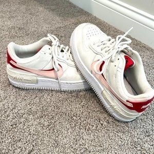 Rare! Women's Air Force 1 Shadow Phantom/Echo Pink/Gym Red - Size 9